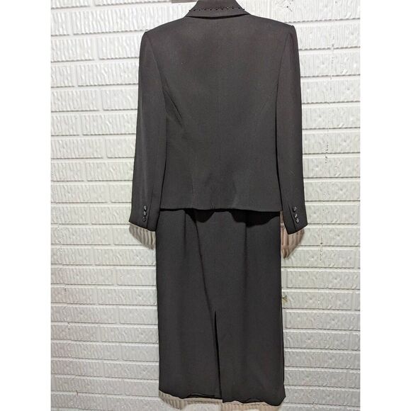 Sunny Choi Woman's Black 2 Piece Set Embellished Beaded Dress with Jacket 10 - Picture 4 of 9